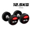 Par de Dumbbell Halter Emborrachado 12.5KG
