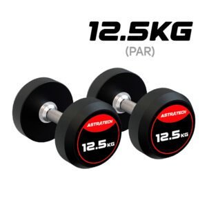 Par de Dumbbell Halter Emborrachado 12.5KG