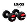 Par de Dumbbell Halter Emborrachado 15KG