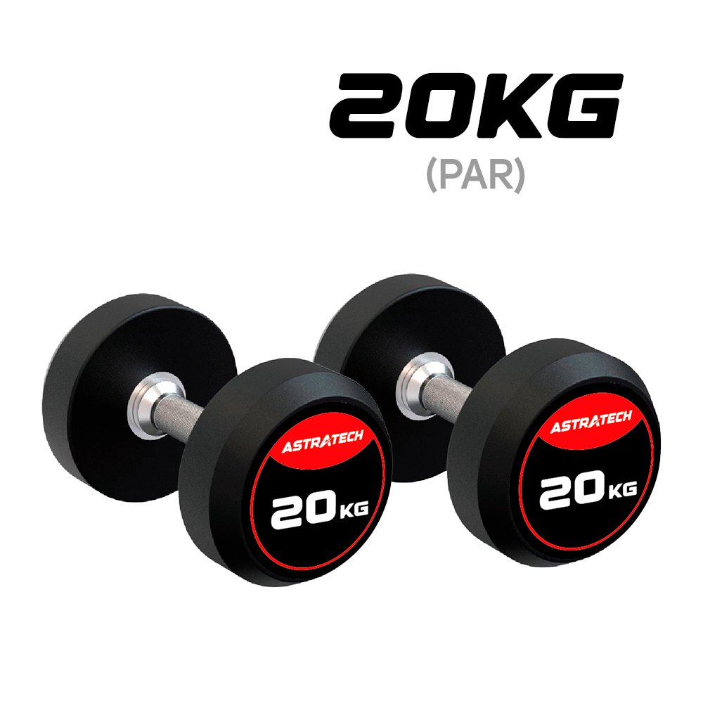 AST-DBA20-PAR Par de Dumbbell Halter Emborrachado 20KG