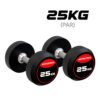 Par de Dumbbell Halter Emborrachado 25KG