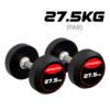 Par de Dumbbell Halter Emborrachado 27.5KG
