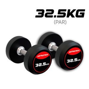 Par de Dumbbell Halter Emborrachado 32.5KG