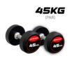 Par de Dumbbell Halter Emborrachado 45KG