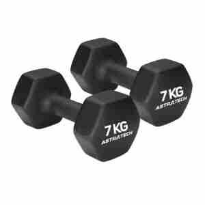 Par de Dumbbell Halter Sextavado Texturizado 7KG